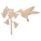 Hummingbird and Flower Unfinished Wood Shape Piece Cutout for DIY Craft Projects